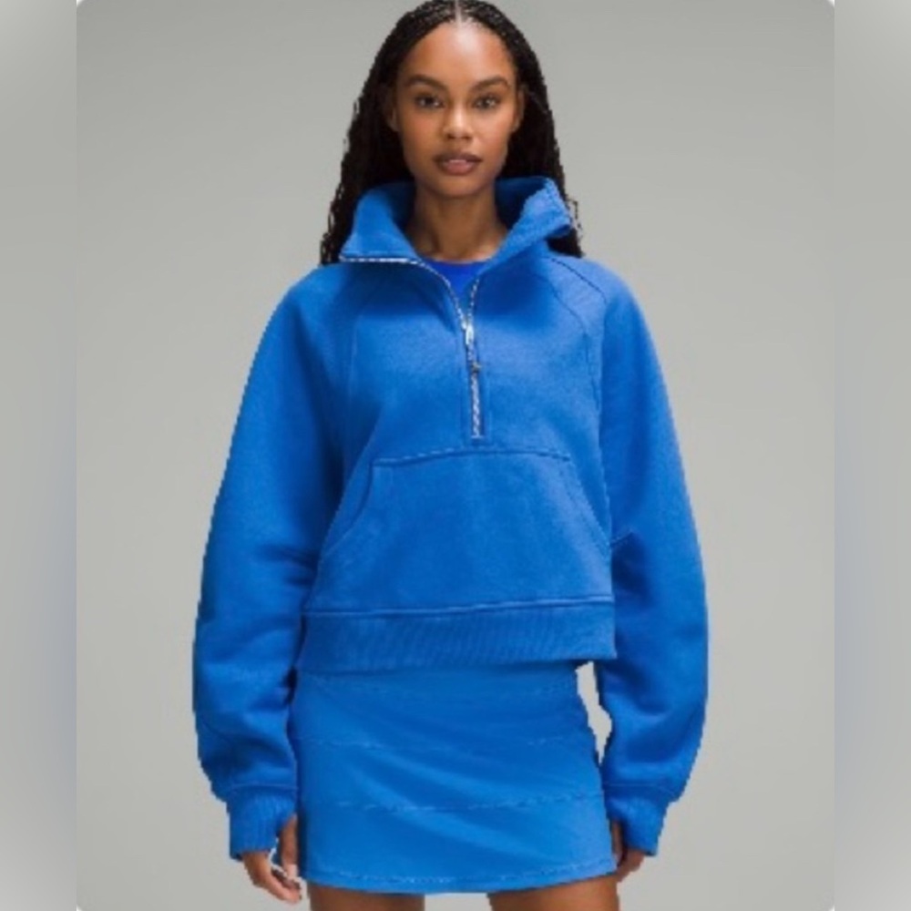LuLuLemon funnel neck scuba Blazer Tone Blue xs/s